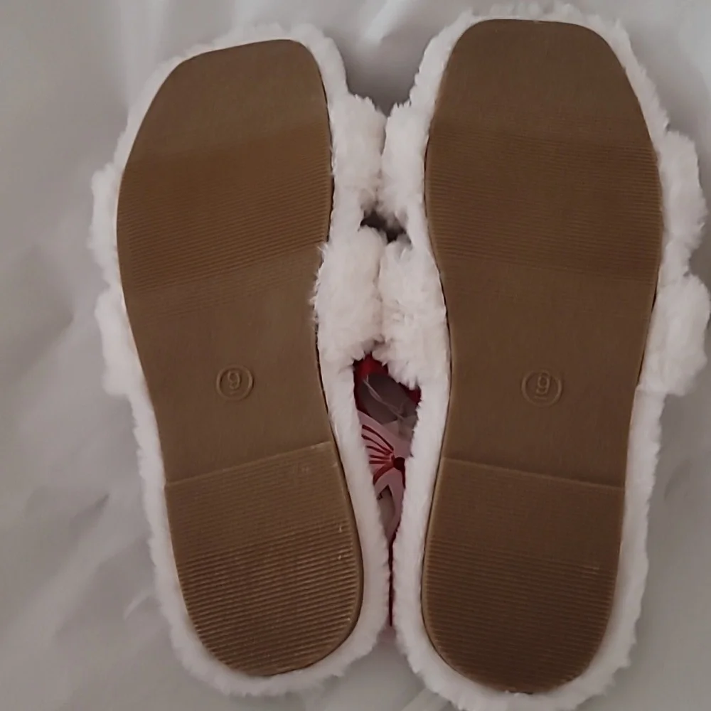 Target Cream Fluffy Slippers - Picture 5 of 5